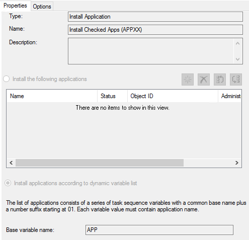 sccm install checked apps