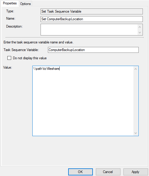 computer backup location